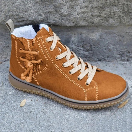 New snow boots women flat heel