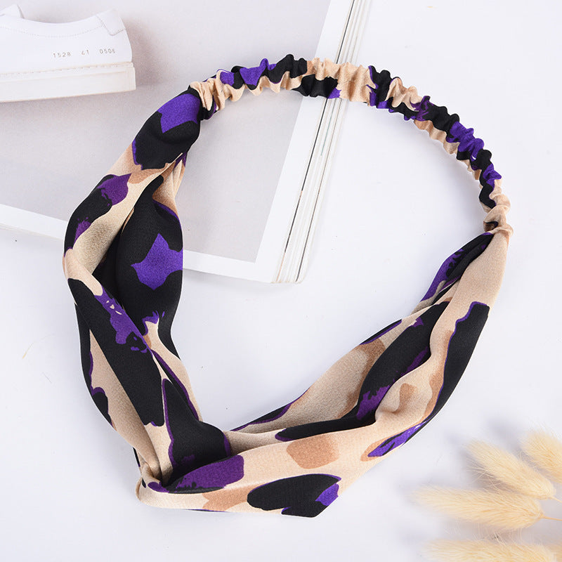 Elastic cross hair band