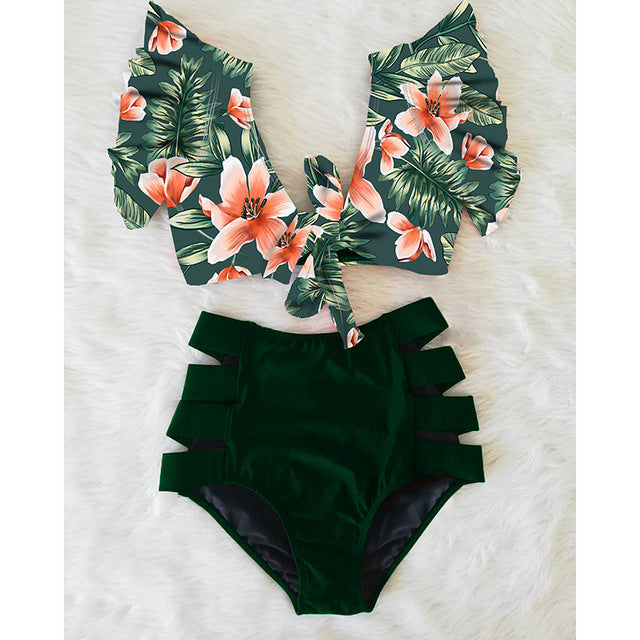 High waist bikini sexy 2-piece set