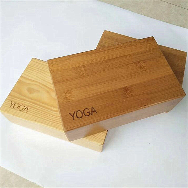 Bamboo and wood yoga brick