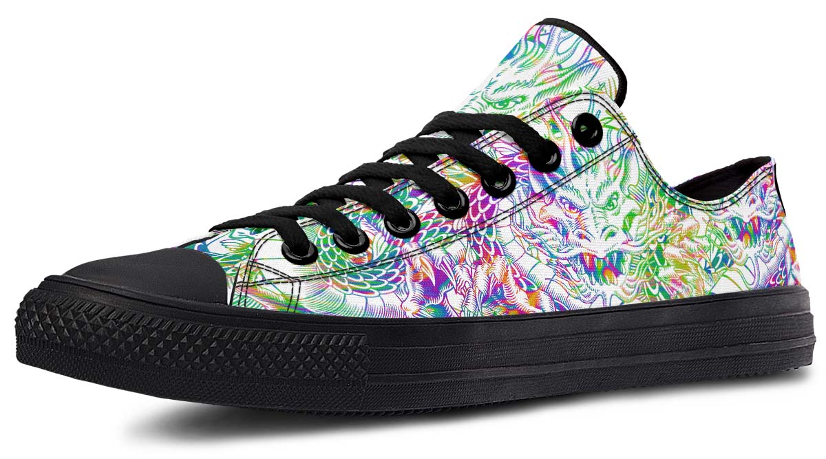 UrbanKicks Color Burst Fashion Print Couple Low-Top Canvas Shoes