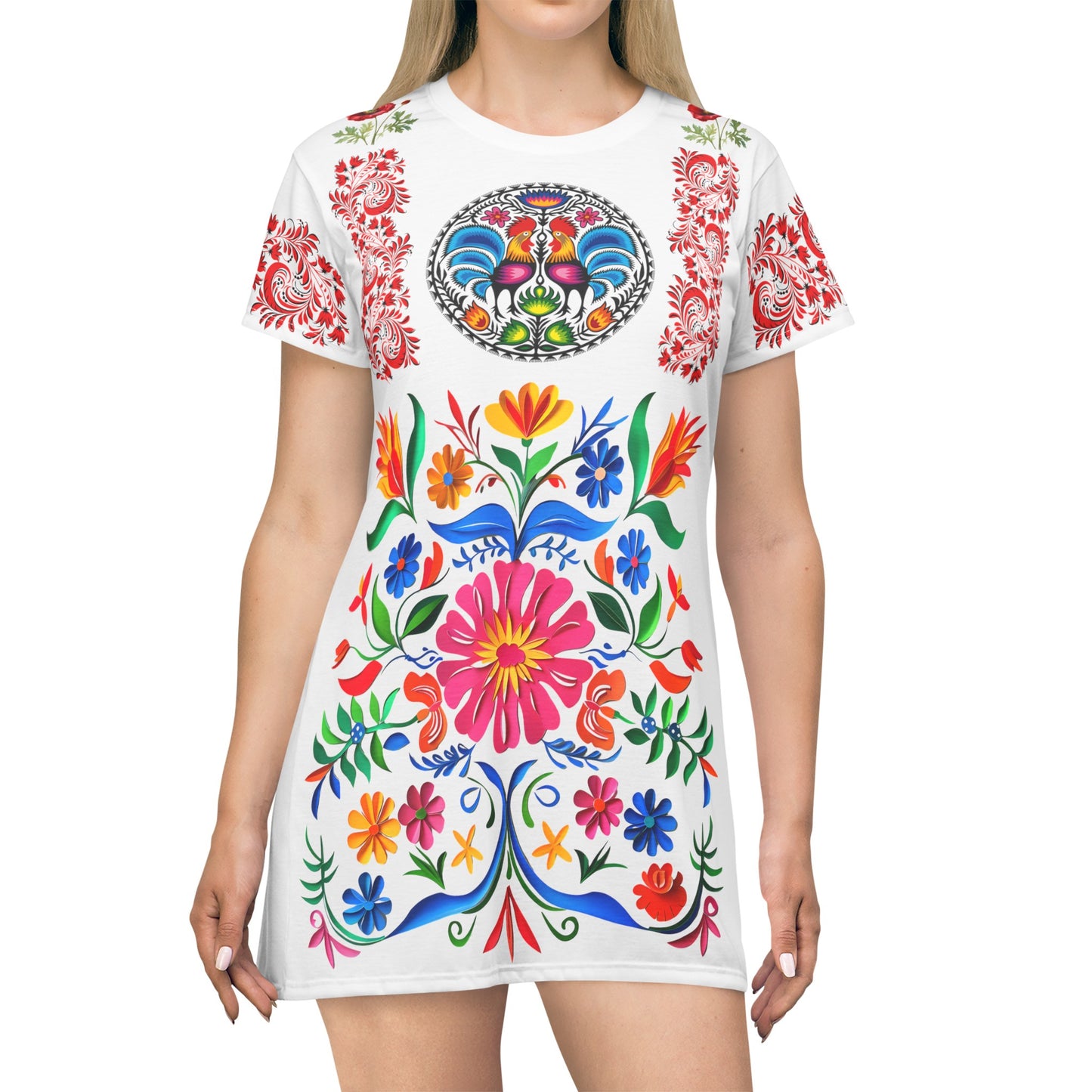 CWS Folklore Slavica T-Shirt Dress By Cozy Winter Store