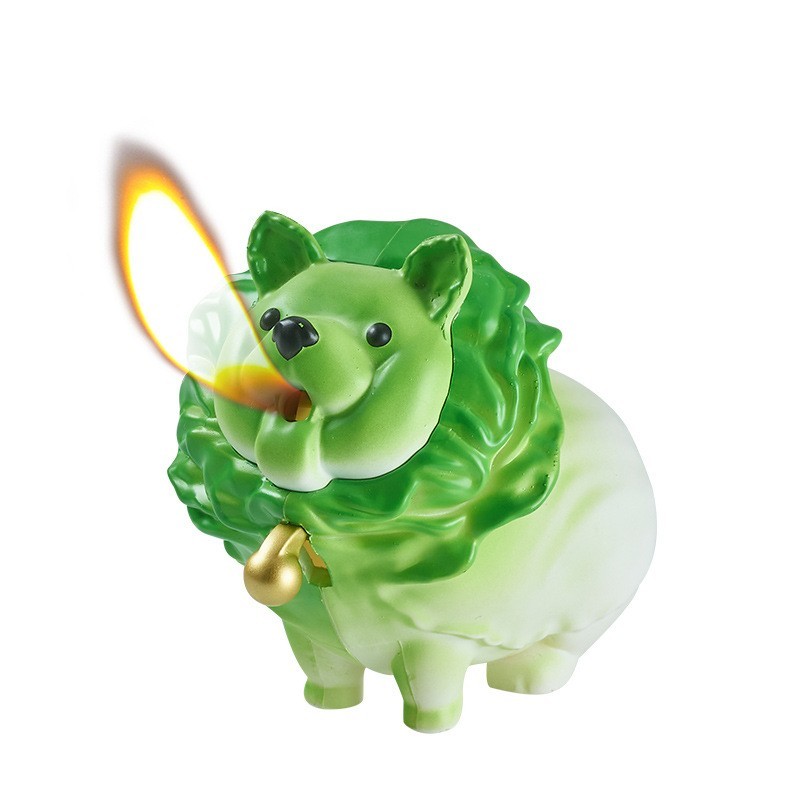 Creative Jade Cabbage Dog Gas Lighters