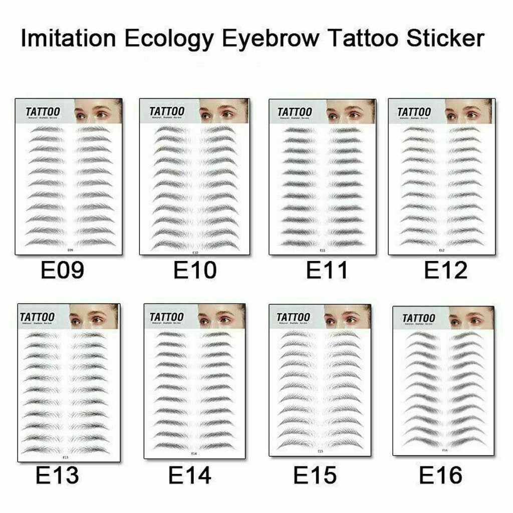 Waterproof 6D Eyebrow Tattoo Semi-Permanent Embroidery Natural Long Lasting Fake Eyebrow