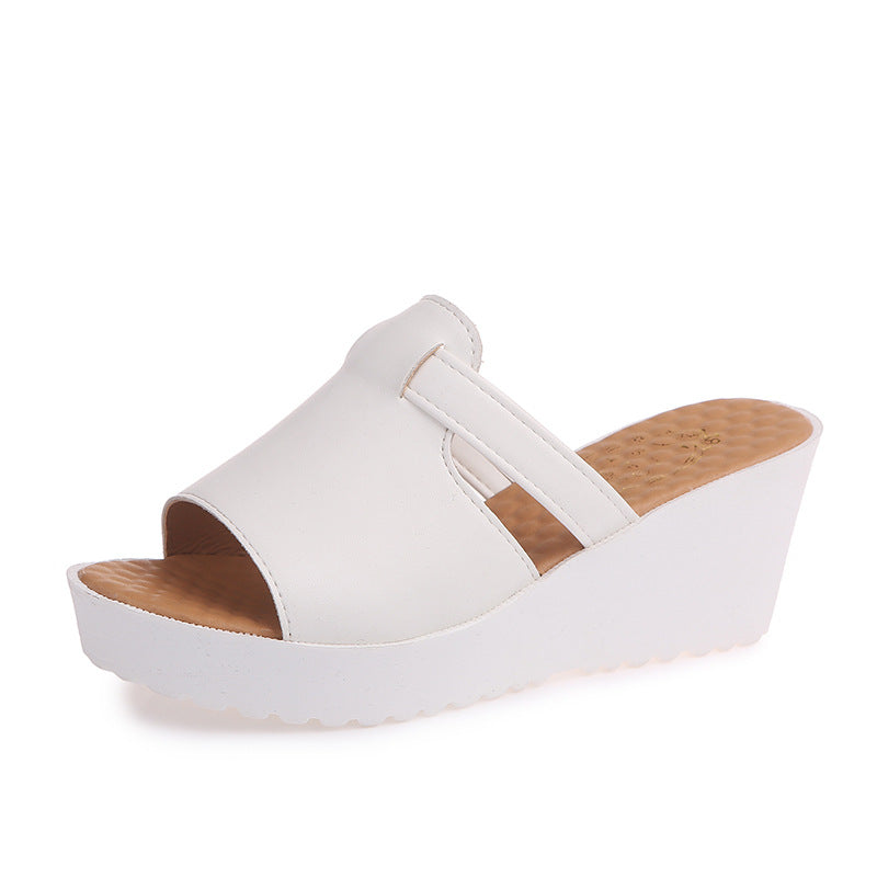 HeelEase: Stylish wedge heels combined with the comfort of slippers.