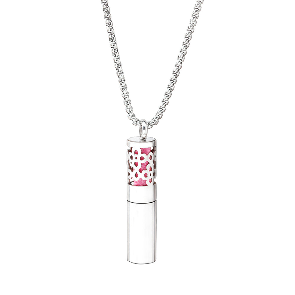 Essence Elysium: Stainless Steel Aromatherapy Pendant Perfume Necklace.