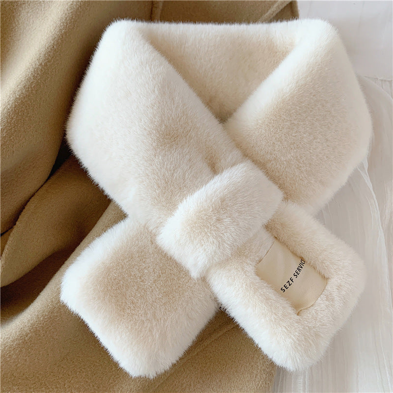 Winter Thicken Thermal Rabbit Fur Fake Collar Scarf