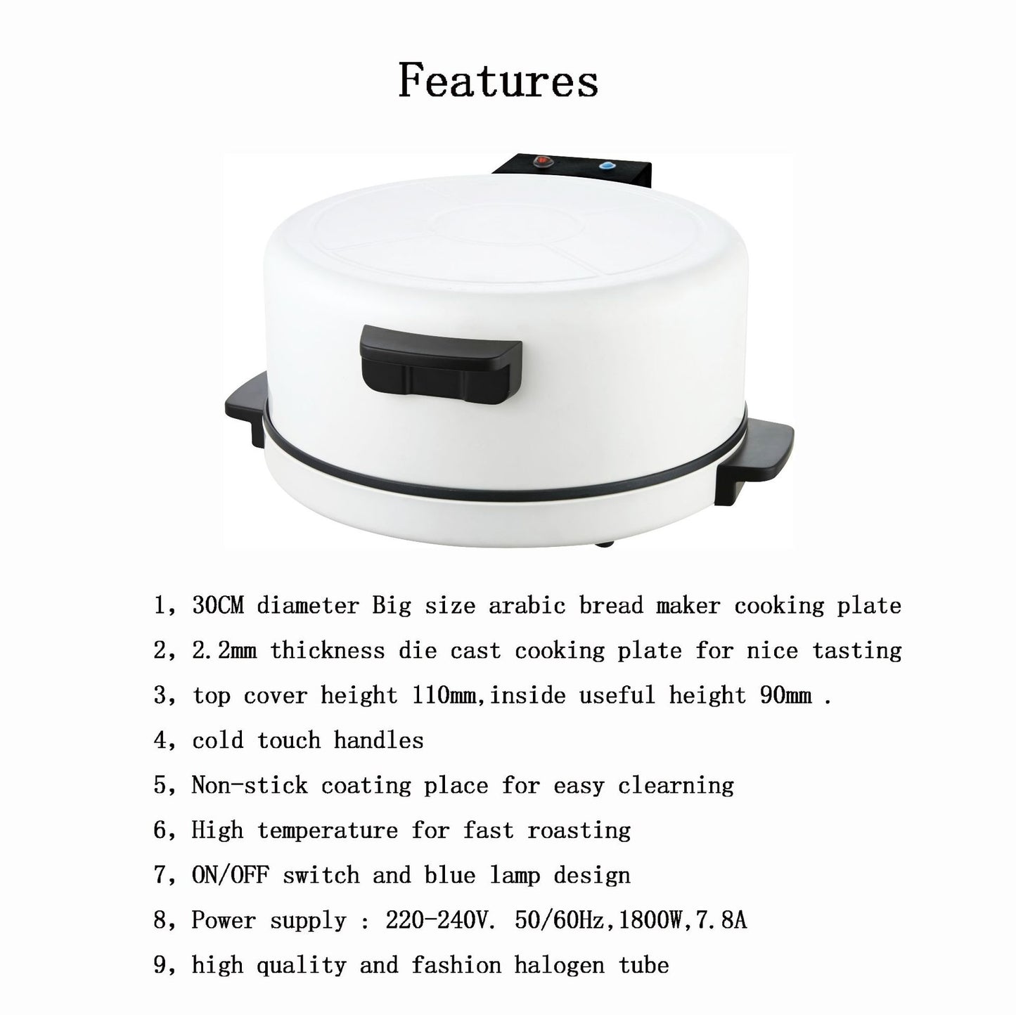 Electric Pizza Maker Arabic Bread Maker Machine Bread Maker