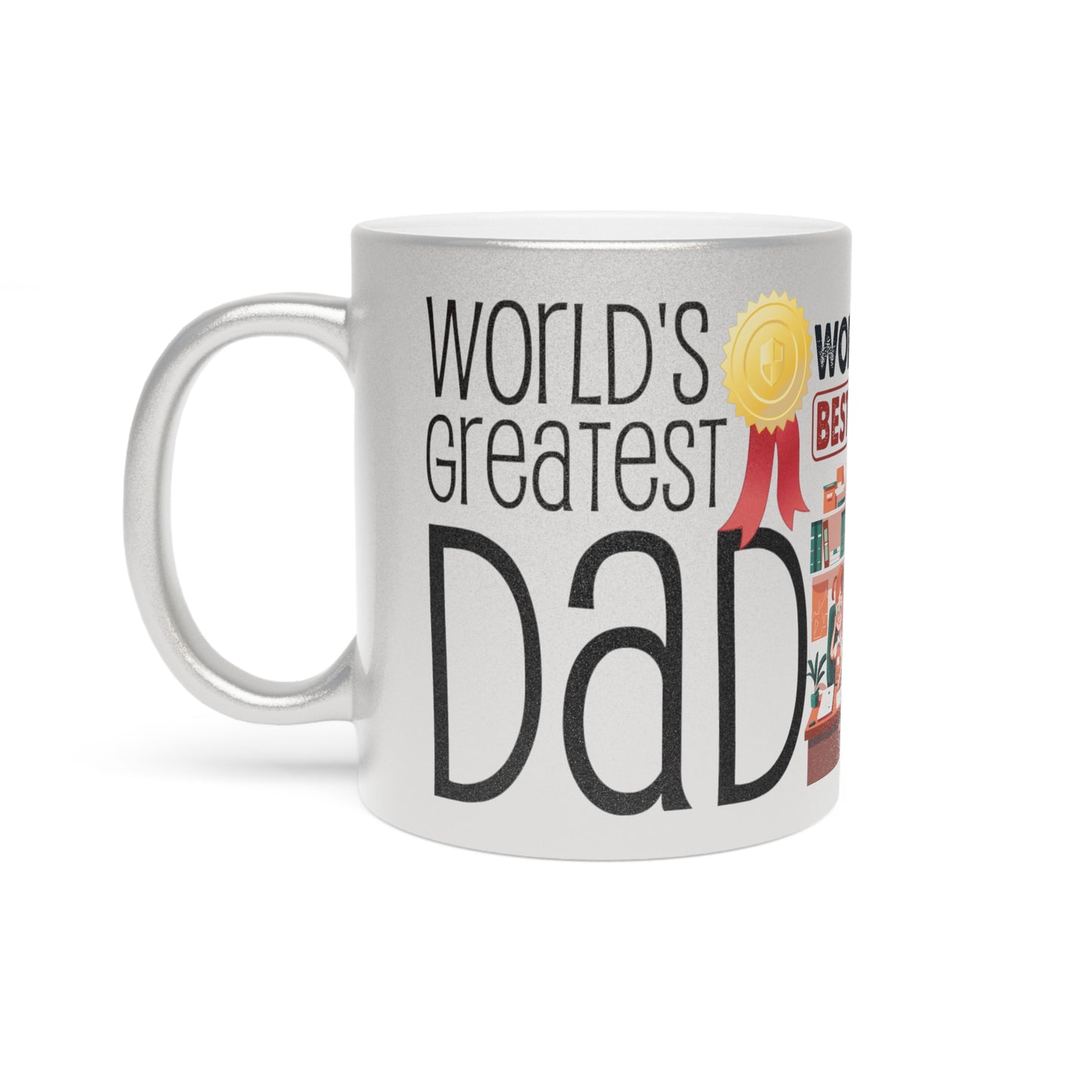 CWS Celebrations Fathers Day Metallic Mug (Silver\Gold)