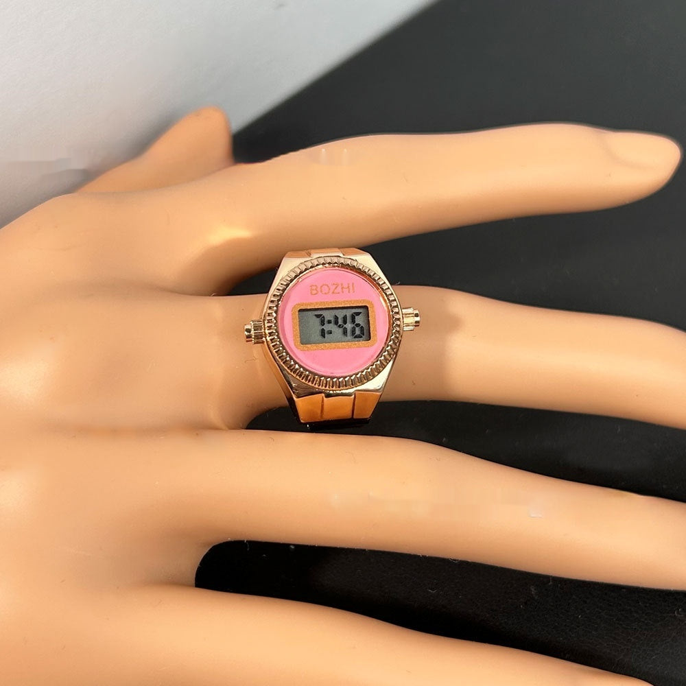 Damenmode Elektronische Uhr Mini Ring Uhr