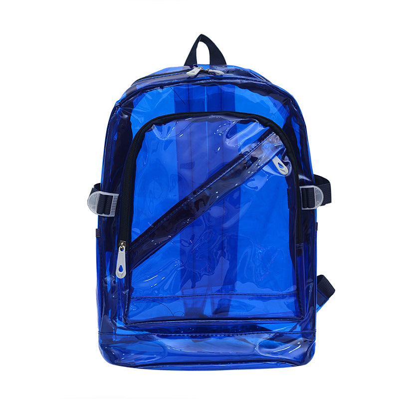 New Backpack Student Schoolbag Transparent Jelly Pack Waterproof Rucksack Plastic Backpack