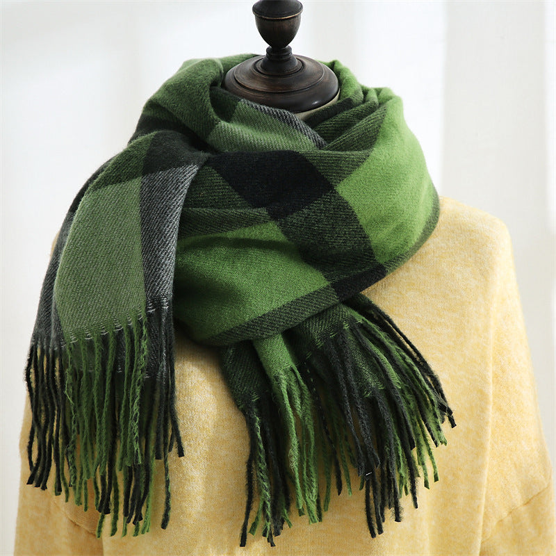 Plaid Printed Long Scarf Shawl