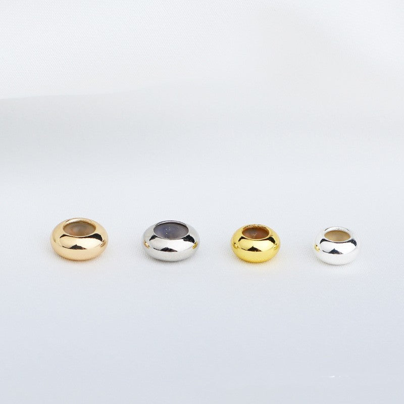 14K Gold-coated Ribbon Silicone Hollow Bead