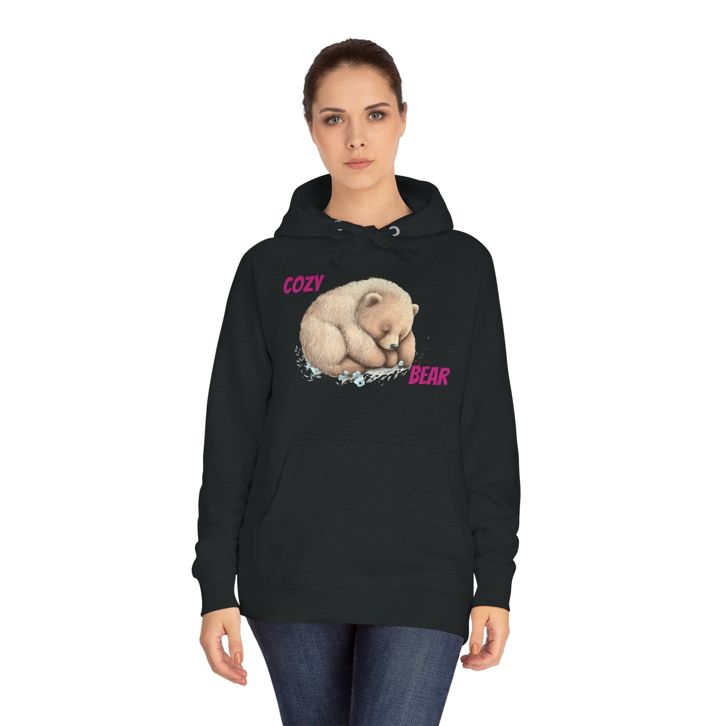 CWS Cozy Bear Unisex Fleece Hoodie By Cozy Winter Store