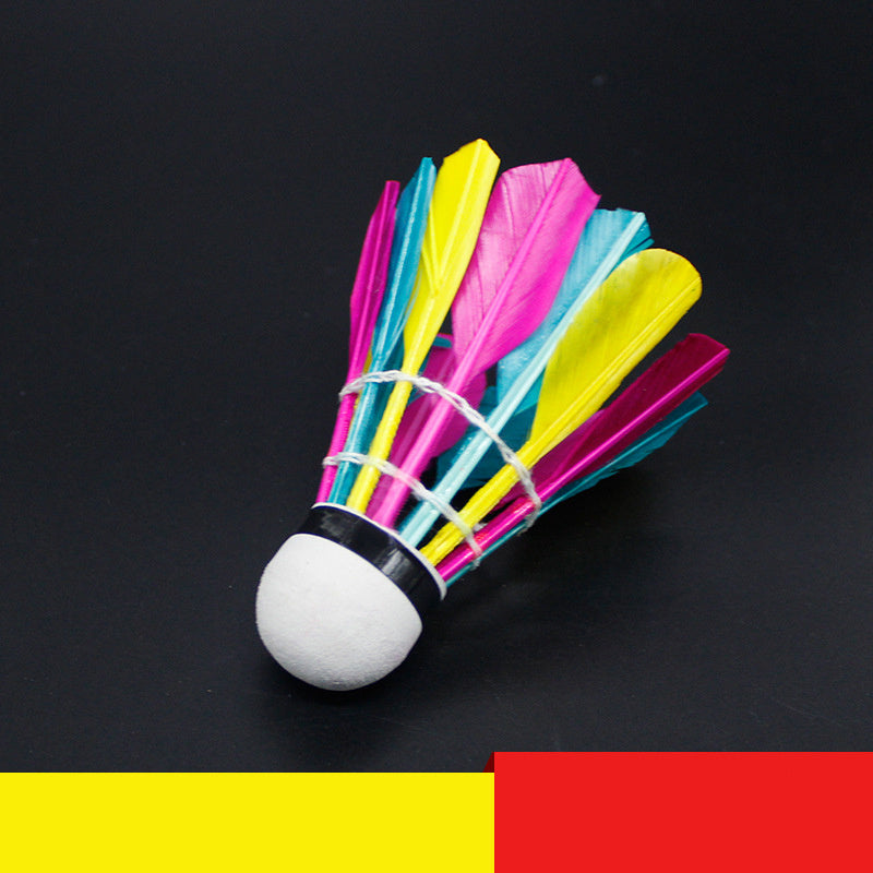 Foam Double Ball Head 3 Sets Of Color Badminton Flying Stable And Accurate Duck Feather Ball