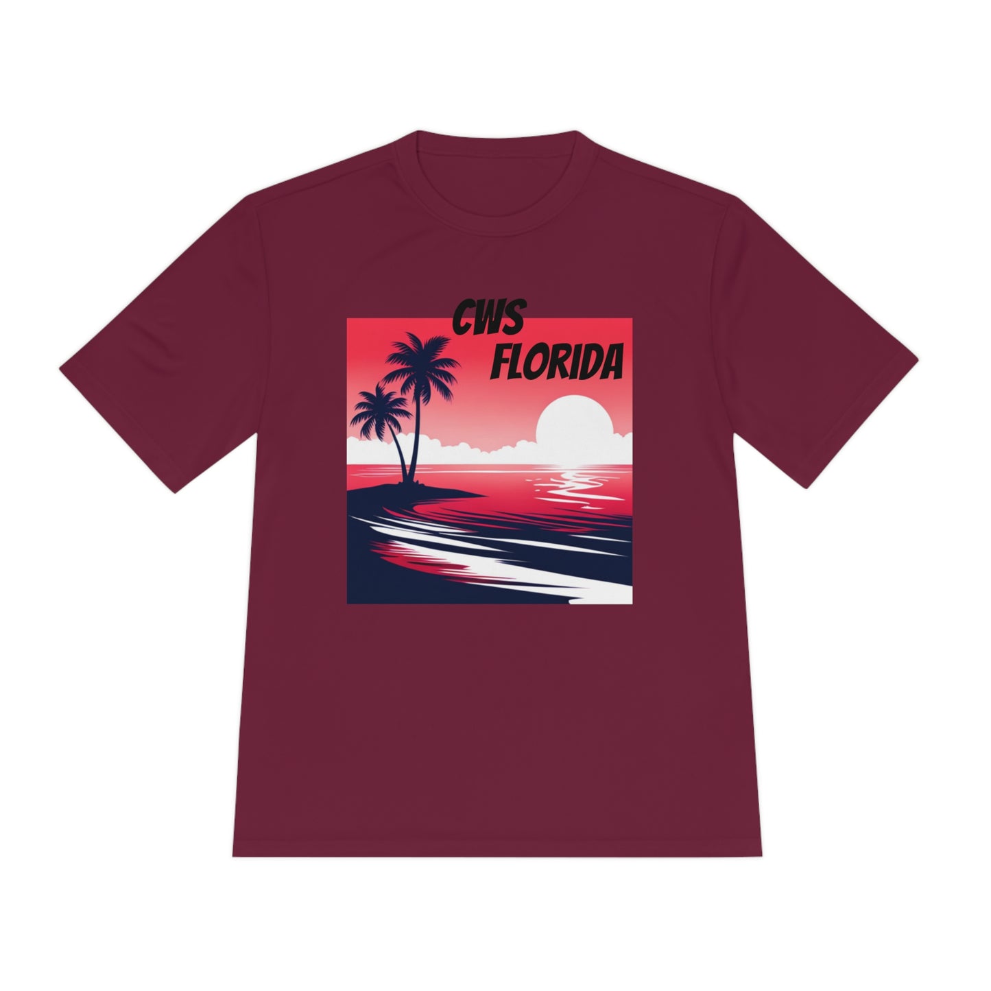 CWS Florida Sunset Unisex Moisture Wicking Tee By Cozy Winter Store (ships within USA only)