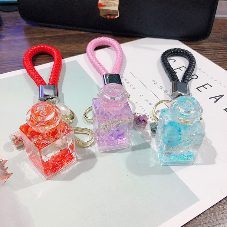 Essence Elysium: Creative Quicksand Keychain Women's Perfume Bottle.