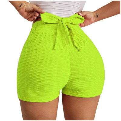 Jacquard Yoga Bubble Pants Women's Sports Shorts