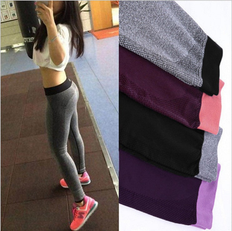 Cross border, European and American sports Yoga Pants outdoor fitness running speed dry tight nine points to beat underpants wholesale