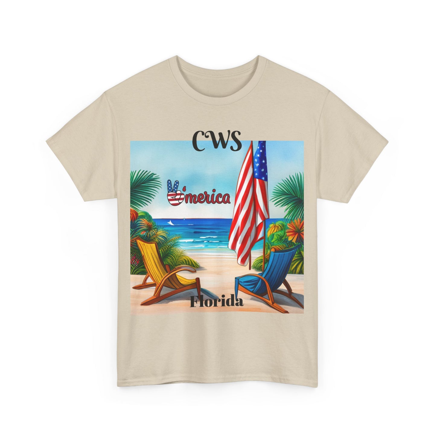 CWS Florida Unisex Heavy Cotton Tee By Cozy Winter Store