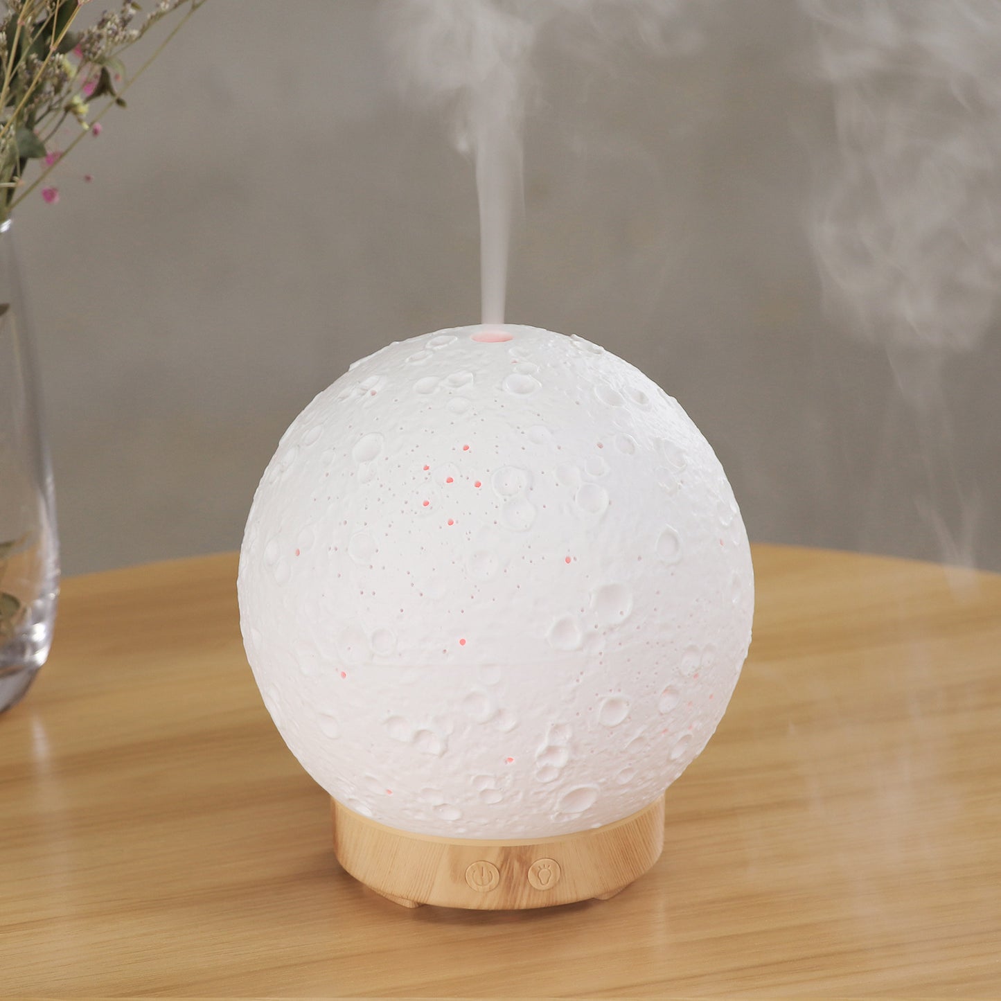 Creative Round Moon Ceramic Aroma Diffuser Humidifier Spray Desktop Ultrasonic Aroma Diffuser