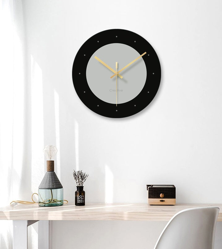 Tempered glass wall clock