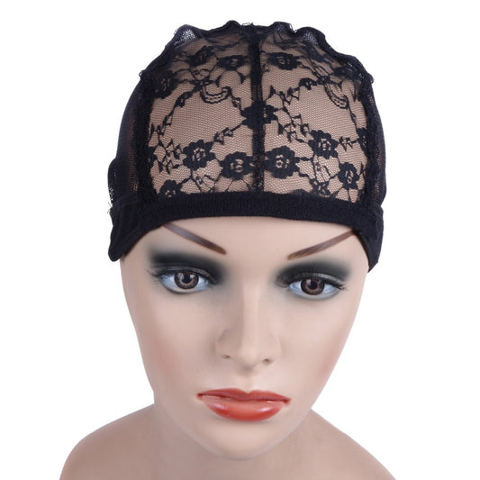 Wig flower high elastic mesh cap