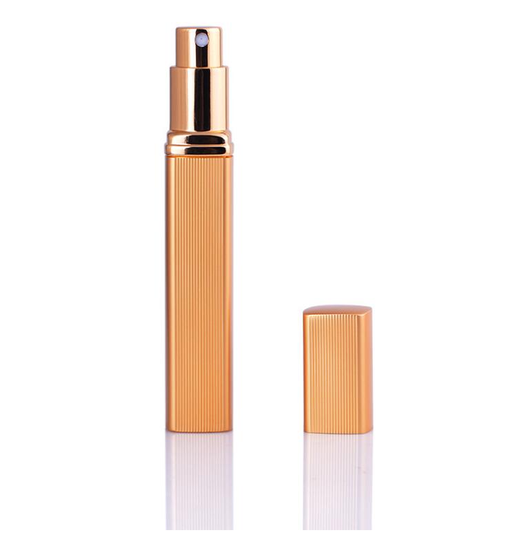 Essence Elysium: 12ML Aluminum Perfume Tube, Lipstick Type Square Glass Bottle. Empty and Ready for Your Favorite Perfume.