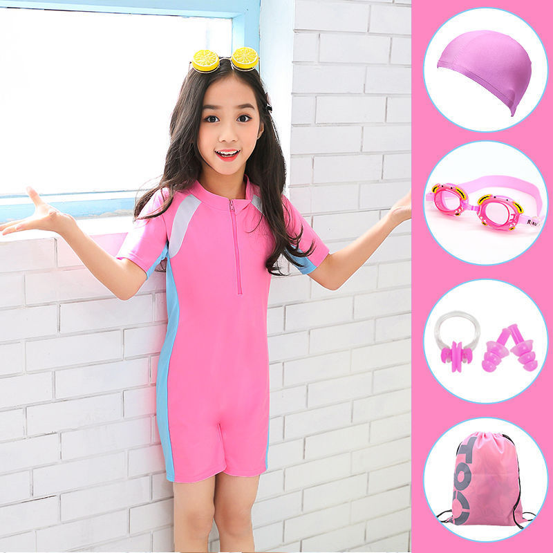 Children's sun protection one-piece swimsuit