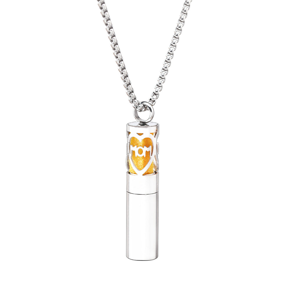 Essence Elysium: Stainless Steel Aromatherapy Pendant Perfume Necklace.