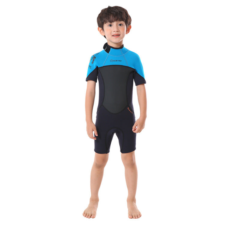 Children's Warm Swimsuit Boys And Girls One-piece Thickened Wetsuit