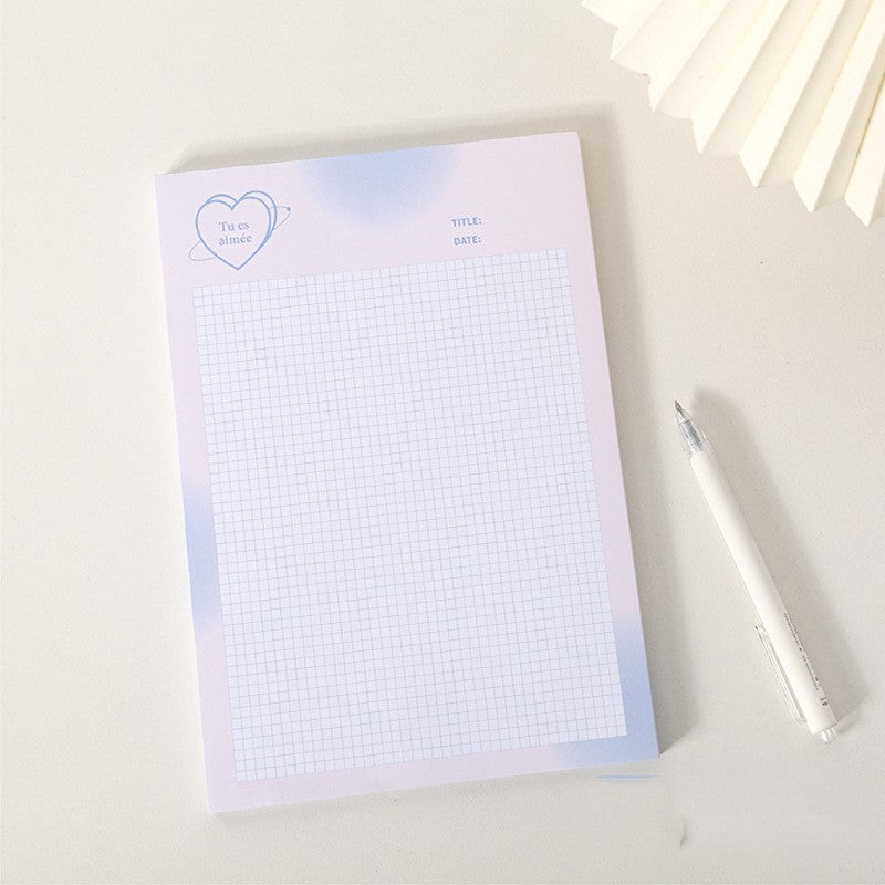 Milk Gas Store Girl Grid Note Cute Ins Minimalist Message Paper