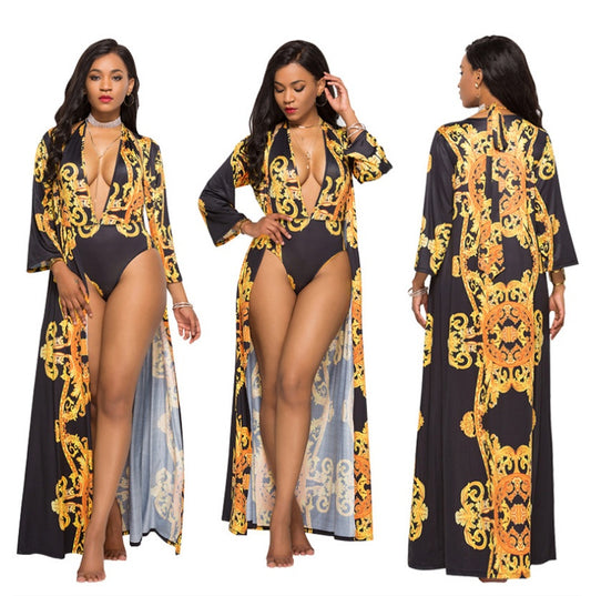 Printed cloak bikini