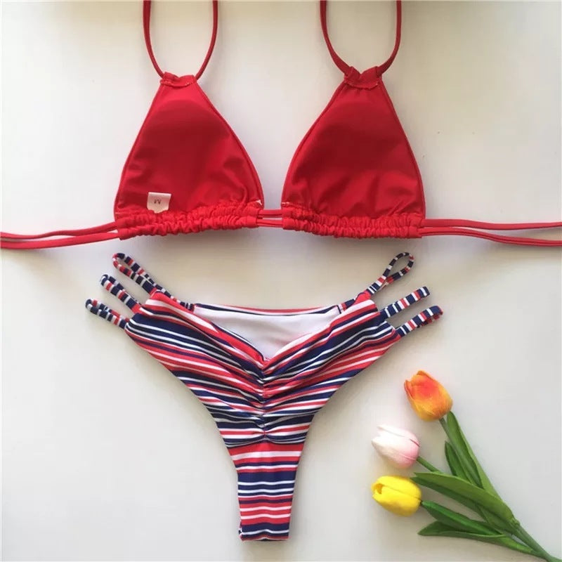 Women's Scarlett String split Bikini