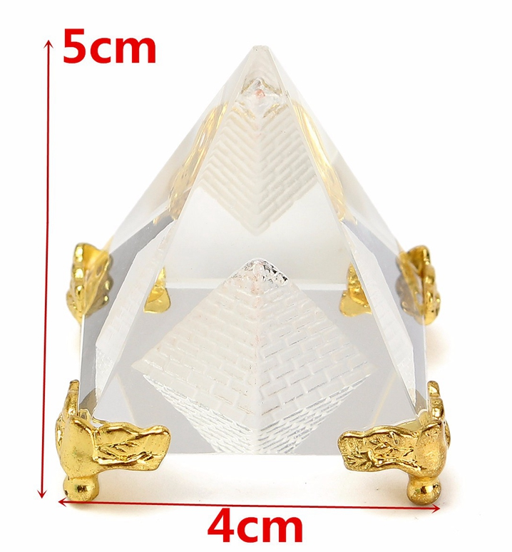 Creative Crystal Pyramid Crafts Decoration Custom Quad Prism Hooded Energy Tower Teaching Photography Props