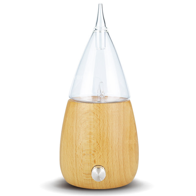 Aromatherapy Lamp Wholesale Solid Wood Handmade Glass Essential Oil Cold Spray Diffuser Air Purification and Humidification Dual-purpose Aroma Diffuser