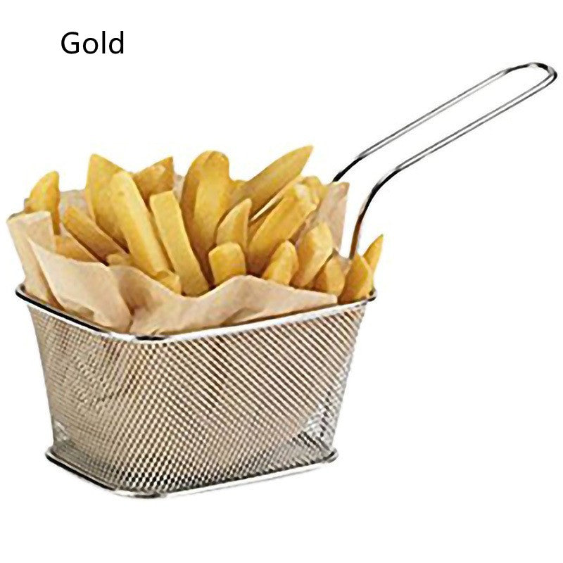 Stainless Steel Plating Western Food Fryer Basket