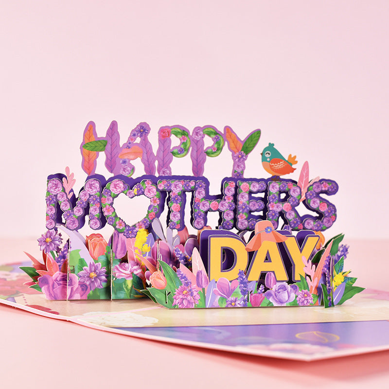 3D PopUp Blumenstrauß Karten Geschenke Jahrestag PopUp Mama Blumenstrauß Frau Einladungskarte Grußkarten Muttertagskarten Postkarte