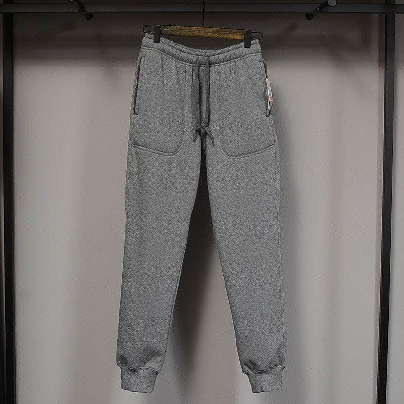 Foreign trade on a single new winter sweat pants men lamb plus velvet sport pants trousers thick