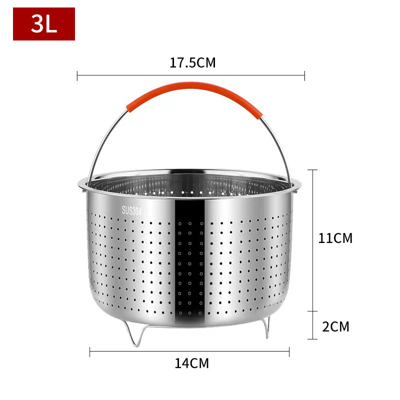 304 Stainless Steel Rice Steamer Electric Rice Cooker Liner Steamer Compartment Pressure Cooker Steamer Water-Insulated Steamer Rack