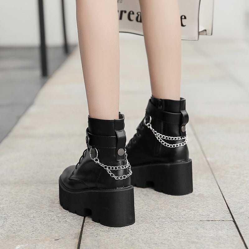 Side zipper ankle boots