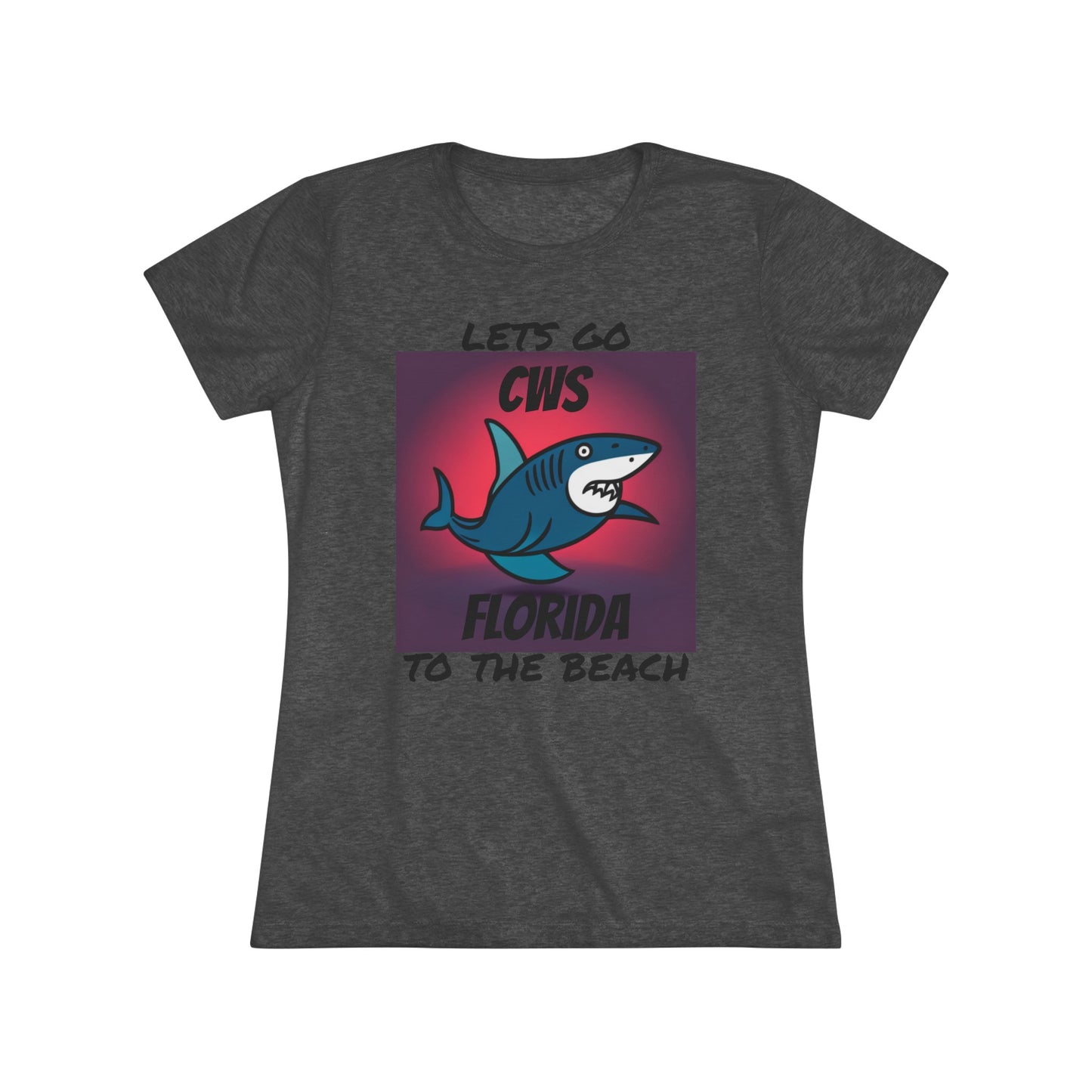 CWS Florida Funny Shark Triblend-T-Shirt für Damen von Cozy Winter Store (Versand nur innerhalb der USA)