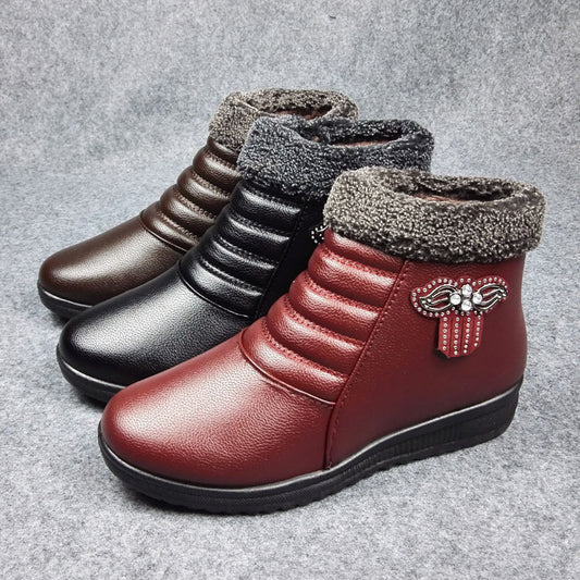 The new winter shoes elderly mother lady shoes thick warm high Bangmian boots lady winter cotton boots