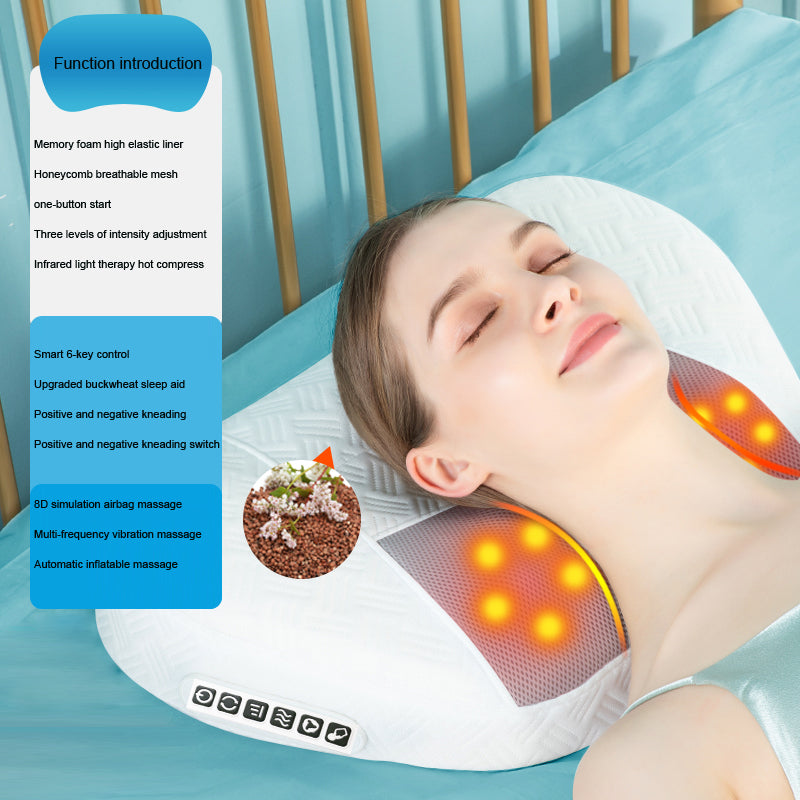 Back Waist Shoulder Neck Massage Pillow Heating