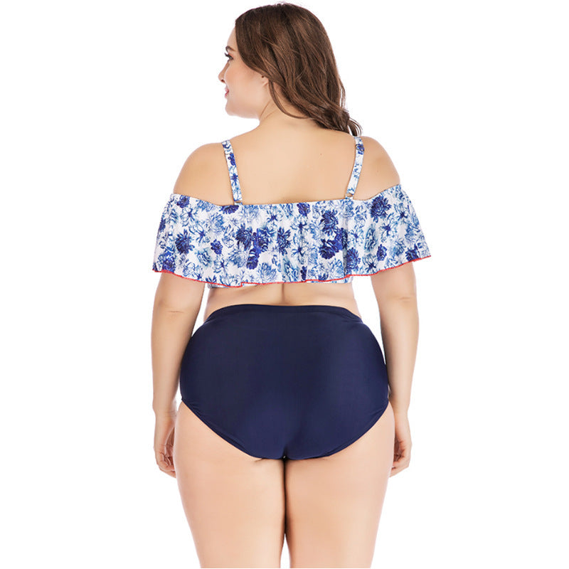 Women's printed plus size swimsuit