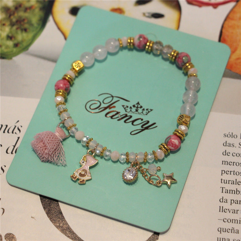 Natural stone multilayer fashion retro bracelet