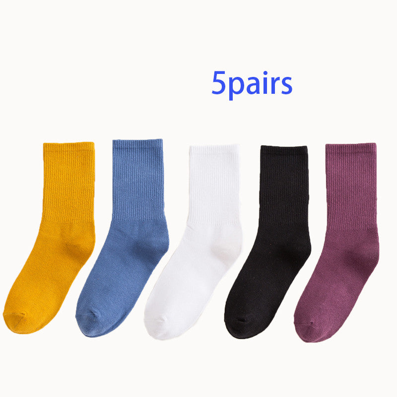 Winter Solid Color Pile Socks