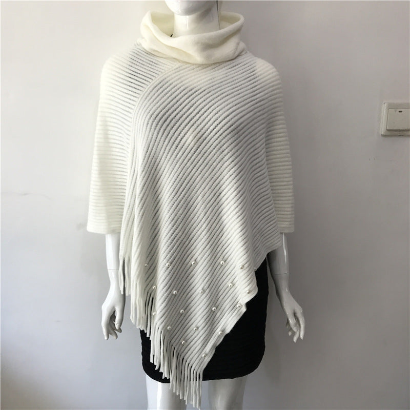 Women Batwing Tassel Knit Shawl