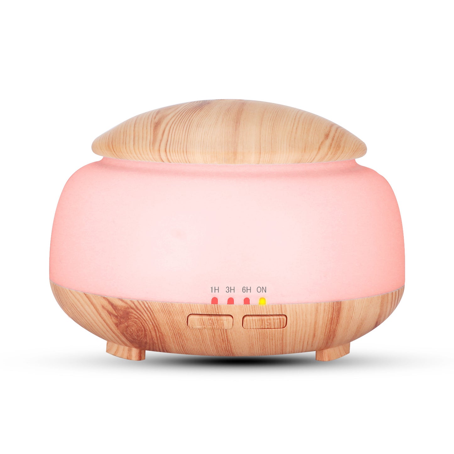 Neu Holzmaserung Aroma Diffusor 300ml Ultraschall Zerstäuber Haushalt Schlafzimmer Bunte Nachtlicht