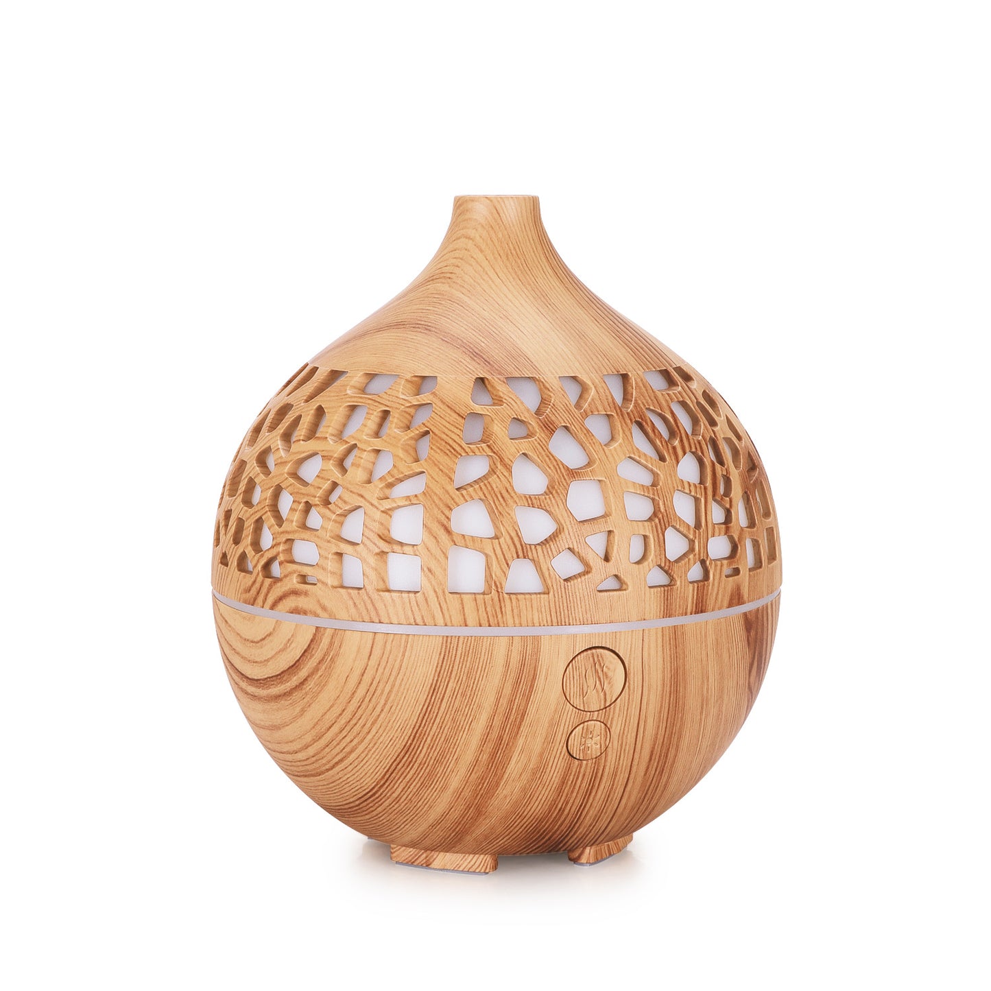 New 5V Hollow Wood Grain Humidifier 180ml USB Desktop Aroma Diffuser